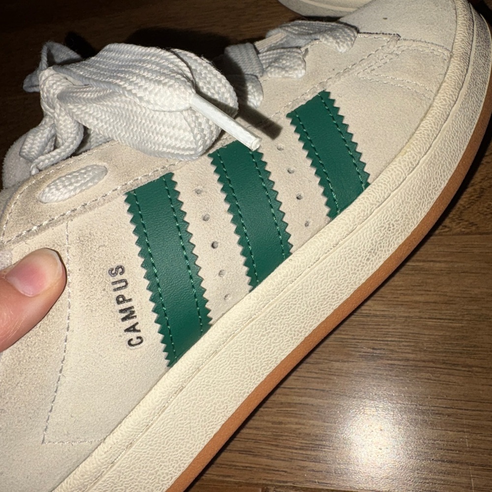 Adidas Campus Off-White and Green - Picture 3 of 5